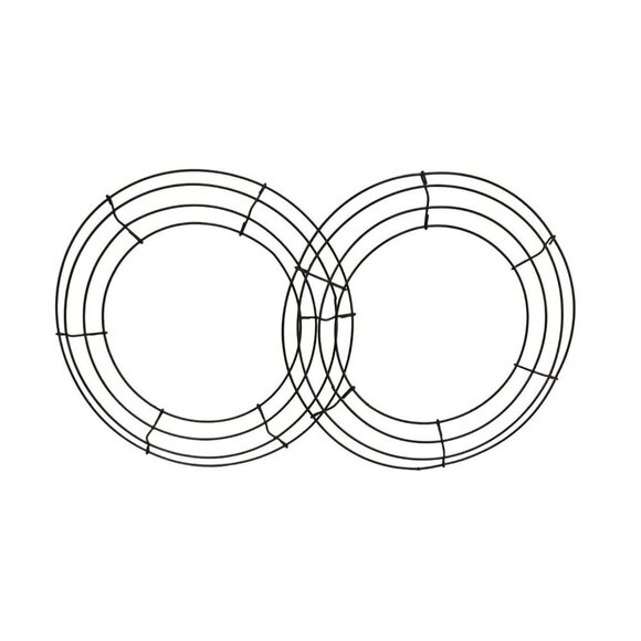 12 inch Black Metal Wire Wreath Ring Frames Base For Crafts & Floral Arrangement - Picture 1 of 5